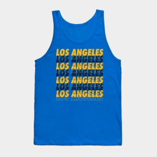 Los Angeles - Echo Graphic on Blue Tank Top